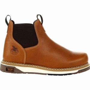 Μποτακια Chelsea Georgia Boot AMP LT Wedge Εργασίας ανδρικα καφε | QB9502834