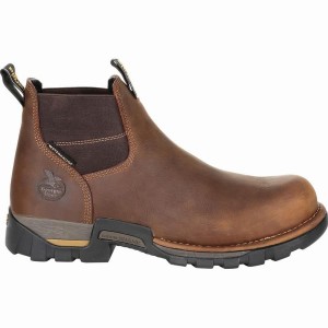 Μποτακια Chelsea Georgia Boot Eagle One Steel toe αδιαβροχα Εργασίας ανδρικα καφε | GW2761958