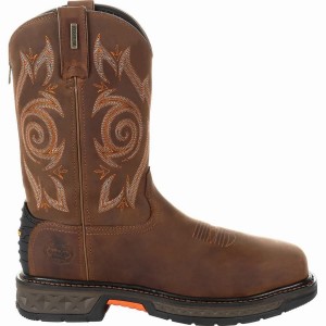 Μποτακια Εργασιασ Georgia Boot Carbo-Tec LT Steel toe αδιαβροχα Pull On ανδρικα καφε | FS3825074