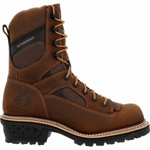 Μποτακια Εργασιασ Georgia Boot LTX Logger Composite toe αδιαβροχα ανδρικα καφε | KN0361487