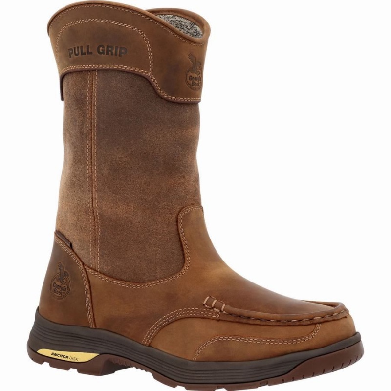 Μπότες Wellington Georgia Boot Athens SuperLyte αδιαβροχα Pull-On ανδρικα καφε | TM9428530