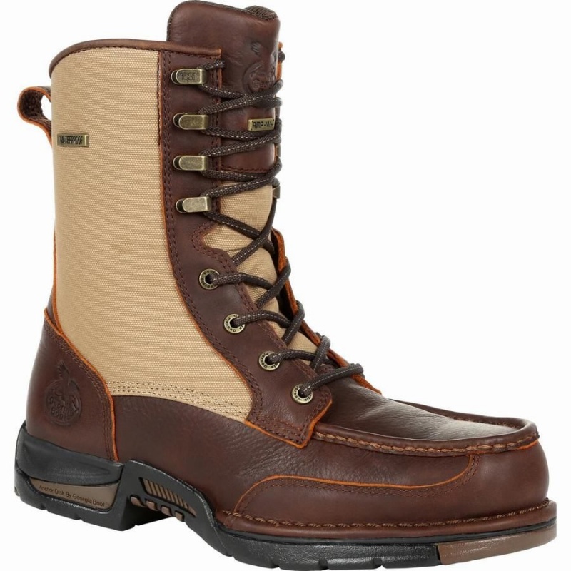 μποτακια αδιαβροχα Georgia Boot Athens Side-Zip Upland ανδρικα καφε | BX3840659