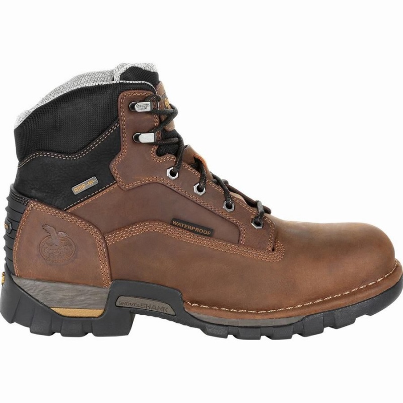 Μποτακια Εργασιασ Georgia Boot Eagle One Steel toe αδιαβροχα ανδρικα καφε | IT1702645