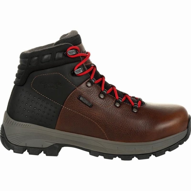 Μποτακια Ορειβατικα Georgia Boot Eagle Trail Alloy toe αδιαβροχα ανδρικα καφε | ZJ2859016