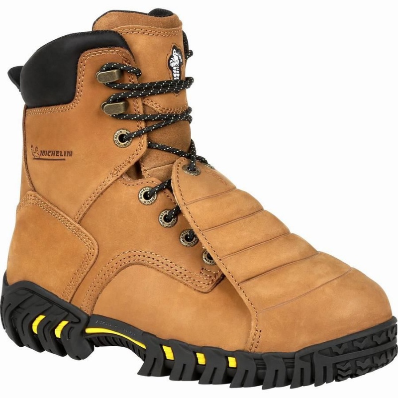 Μποτακια Εργασιασ Georgia Boot Michelin® Pilot Sledge toe Metatarsal ανδρικα καφε | JY2468153