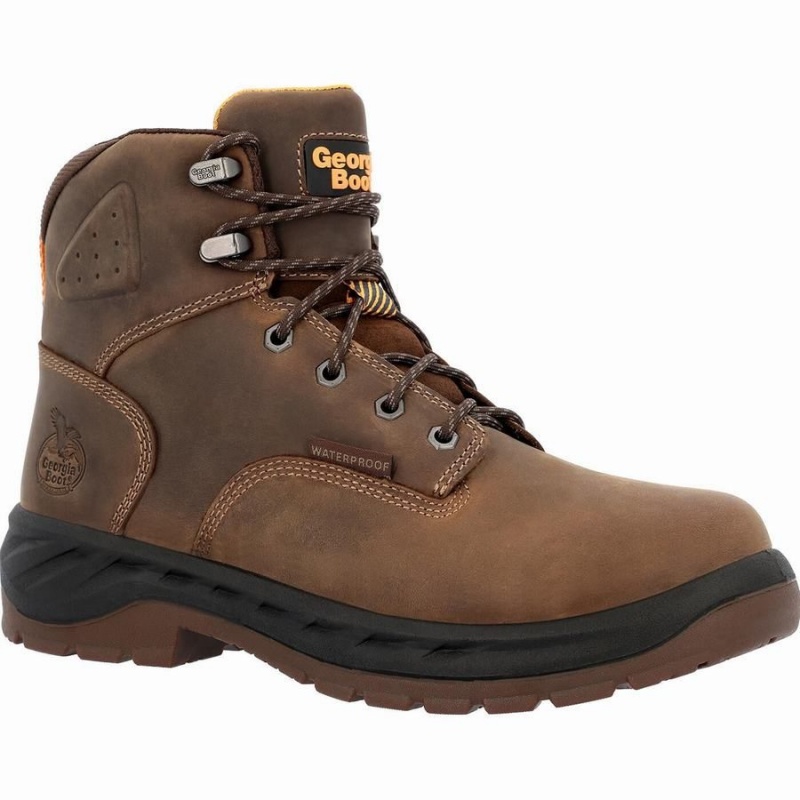 Μποτακια Εργασιασ Georgia Boot OT Alloy toe αδιαβροχα ανδρικα καφε | EA4539702